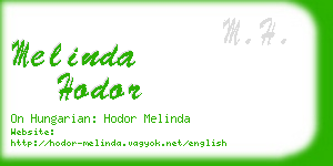 melinda hodor business card